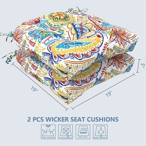 outdoor solid seat cushions 19X19