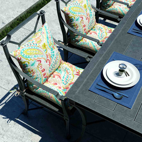 paisley seat cushions patio