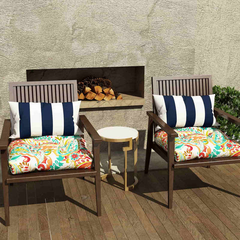 paisley seat cushions with pillow
