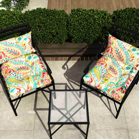 paisley seat cushions chairs