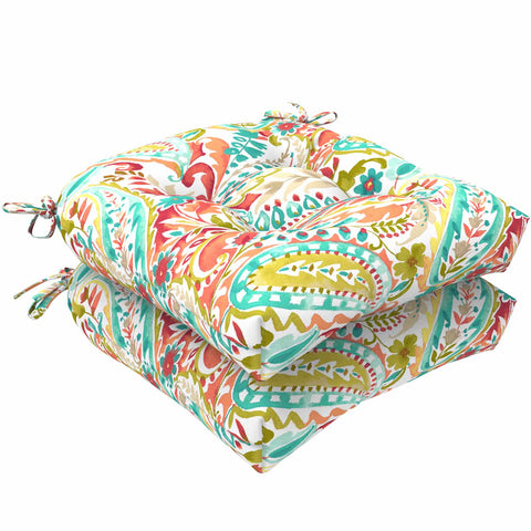 paisley seat cushions 2 sets