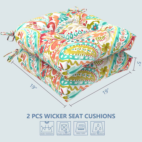 paisley seat cushions size