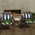 palm leaf outdoor seat cushions with chair and table