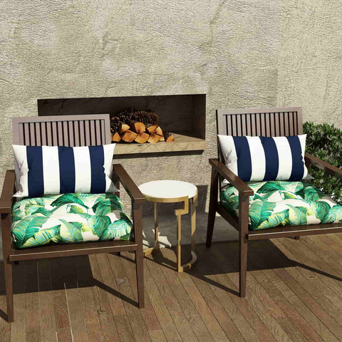 palm leaf seat cushion with pillow