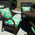 palm leaf seat cushion with table