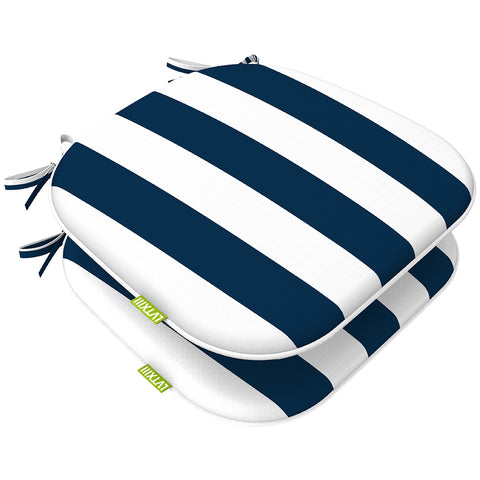 LVTXIII Outdoor Seat Cushions Patio Chair Pads 16"x17" Cabana Navy