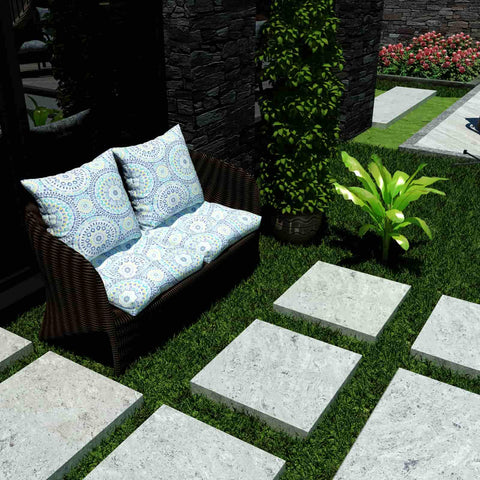 patio seat cushions blue outdoor