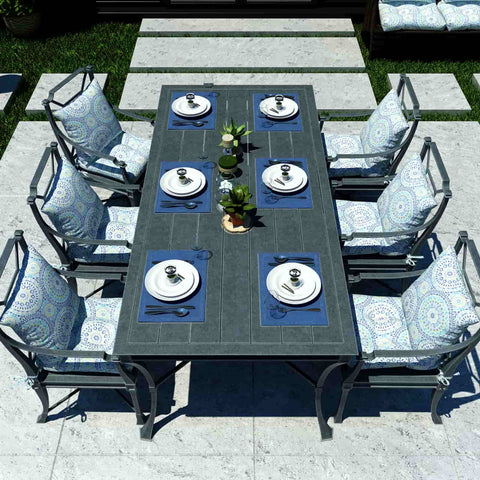 patio seat cushions blue garden