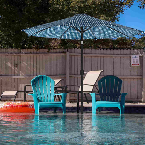 Patio Umbrella Tie-Dye Navy LVTXIII Outdoor