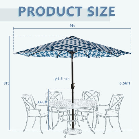 Patio Umbrella Knot Navy LVTXIII Outdoor