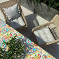 square chair pads with tablecover