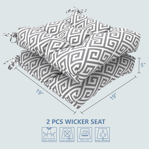 square chair pads size