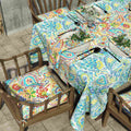 square outdoor chair pads with tablecover